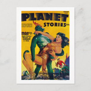 Postal Cubierta 4 de la revista Planet Stories