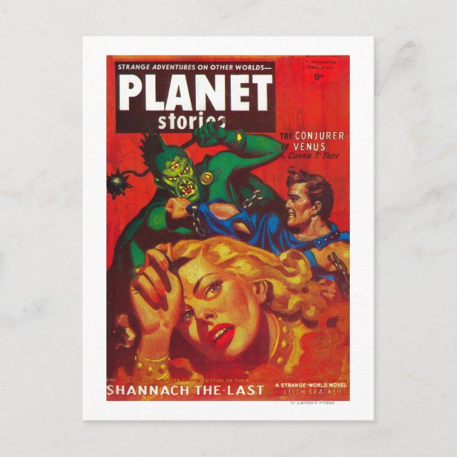 Postal Cubierta 7 de la revista Planet Stories (Anverso)