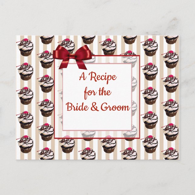 Postal Cubierta caprichosa Boda receta (Anverso)