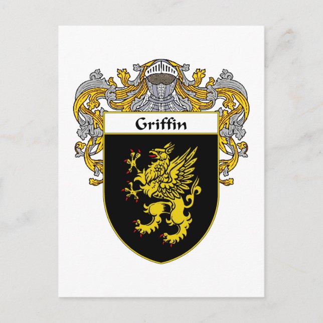 Postal Cubierta de armas de Griffin (Mantled) (Anverso)