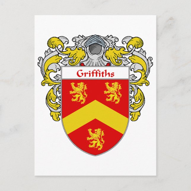 Postal Cubierta de armas de Griffiths (Mantled) (Anverso)