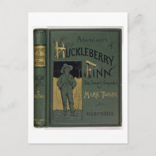 Postal Cubierta de "aventuras de Huckleberry Finn" por la