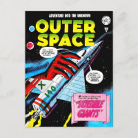 Cubierta de cómics de Retro Sci-Fi Adventure Space