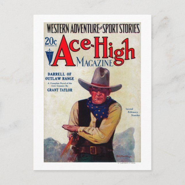 Postal Cubierta de la revista Ace High (Anverso)