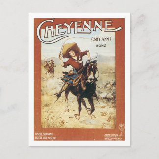 Postal Cubierta del libro de canciones Cheyenne Vintage