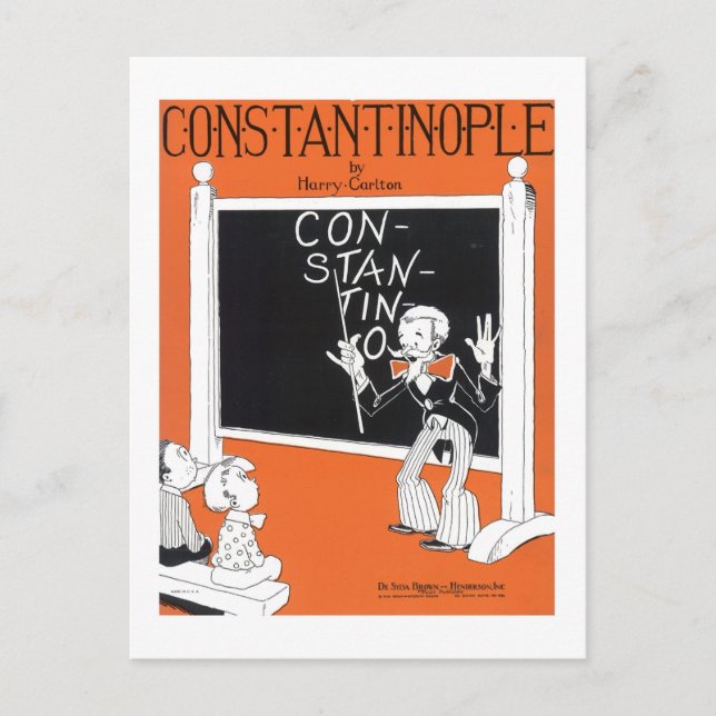 Postal Cubierta del libro de canciones de Constantinopla  (Anverso)