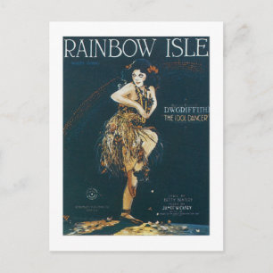 Postal Cubierta del libro de canciones Rainbow Isle Vinta