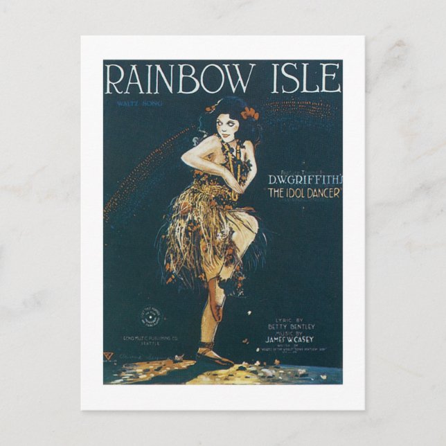 Postal Cubierta del libro de canciones Rainbow Isle Vinta (Anverso)