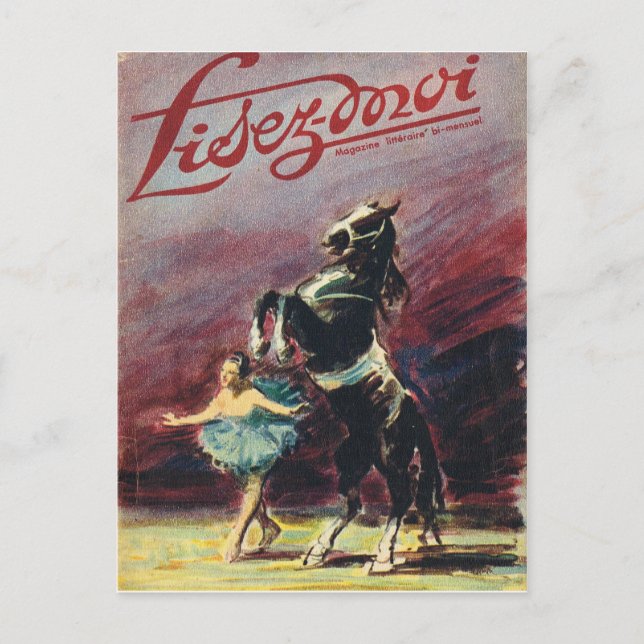 Postal Cubierta, Lisez-Moi, rendimiento del circo (Anverso)