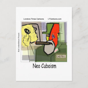 Postal Cubista Castro NeoCubismo Divertido
