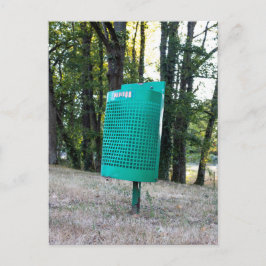 Postal Cubo de basura verde