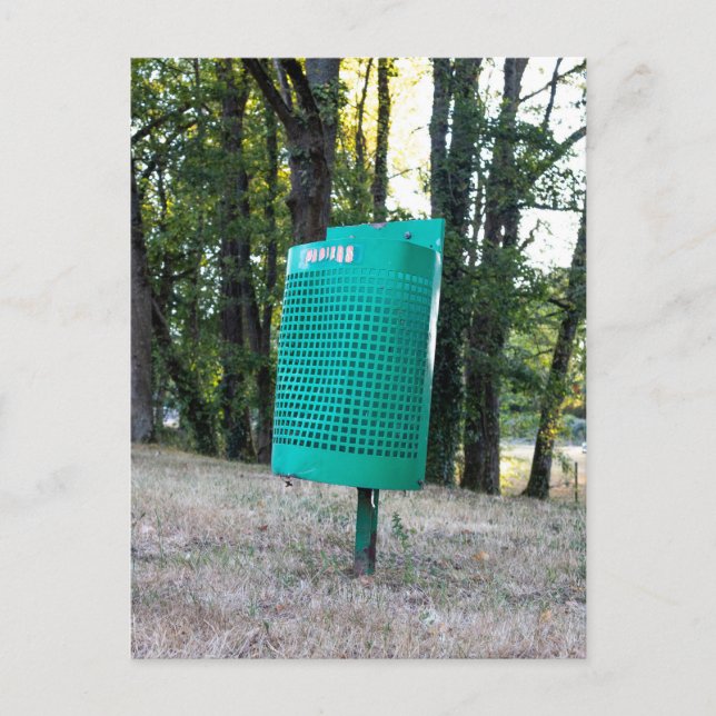 Postal Cubo de basura verde (Anverso)