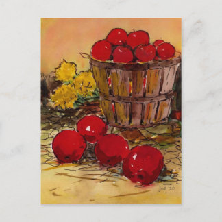 Postal cubo de manzanas