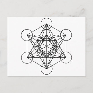 Postal Cubo de Metatron (blanco)