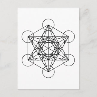 Postal Cubo de Metatron (blanco)