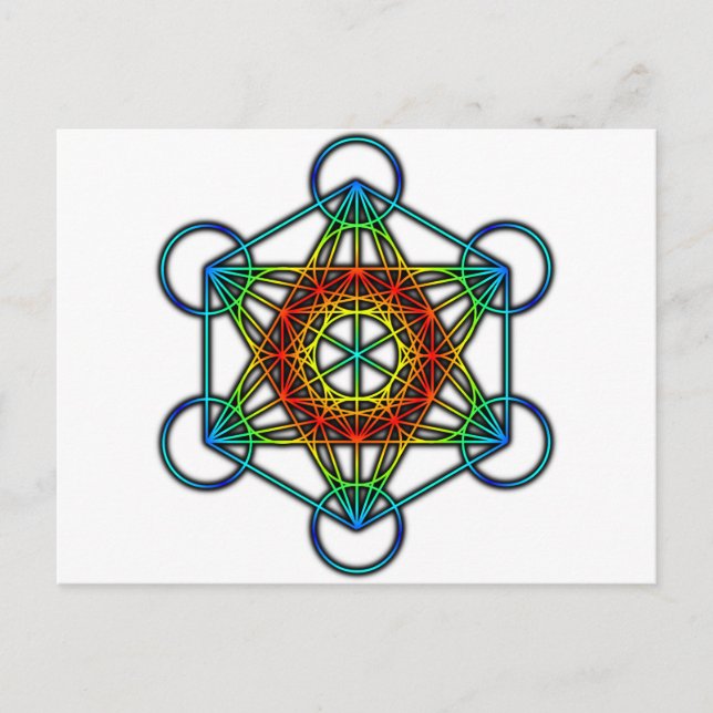 Postal Cubo de Metatron (Color 1) (Anverso)