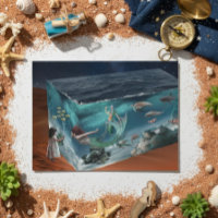 Cubo de océano de sirena de fantasía