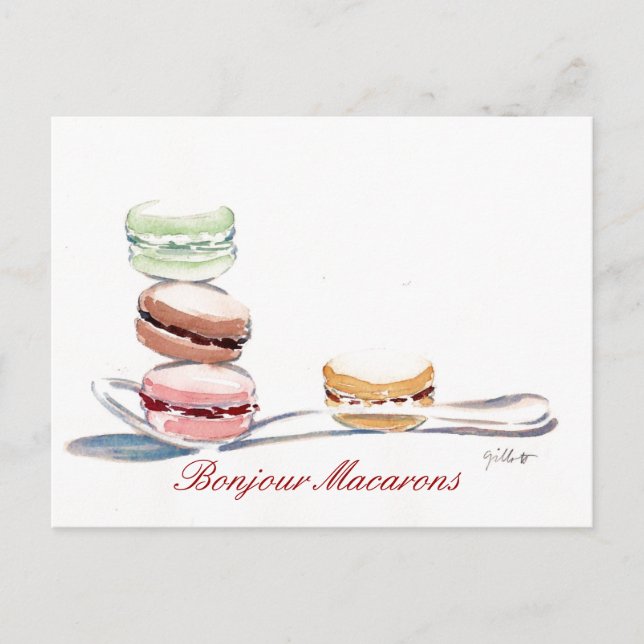 Postal Cucharada de Macarons (Anverso)