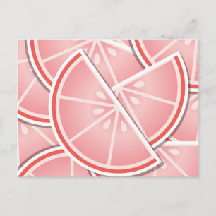 Postal Cuchillas de pomelo rosa funky