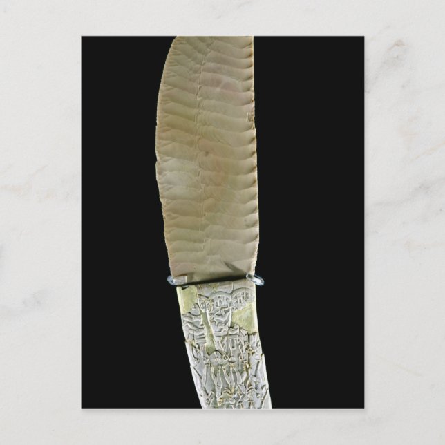 Postal Cuchillo tallado con escenas de batalla (Anverso)