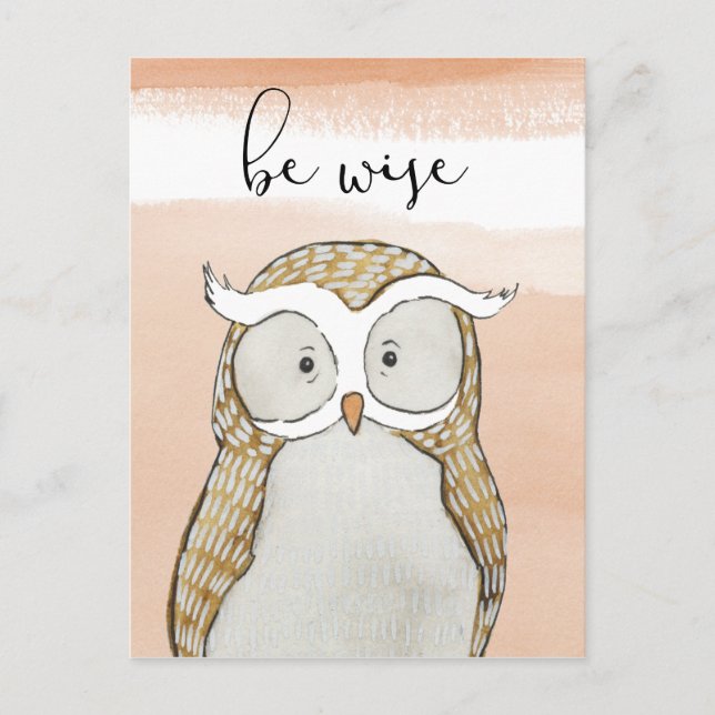 Postal Cuddlies Owl | Ser sabio (Anverso)