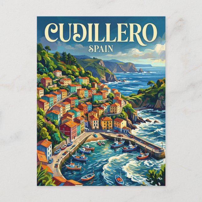 Postal Cudillero España (Anverso)