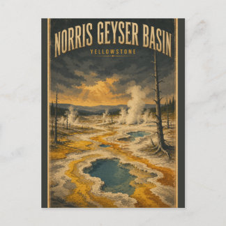 Postal Cuenca de géiseres Norris Parque Nacional Yellowst