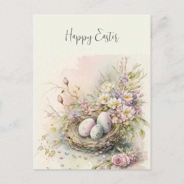 Postal Cuenca de Shabby Chic Easter (Anverso)