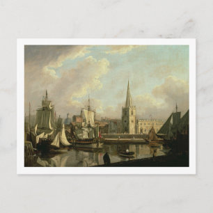 Postal Cuenca del muelle de George, Liverpool, 1797 (petr