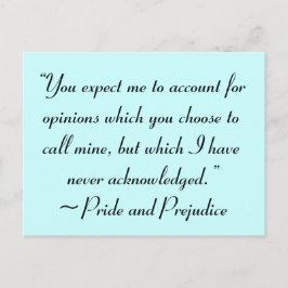 Postal Cuenta de Opiniones Cita de Jane Austen