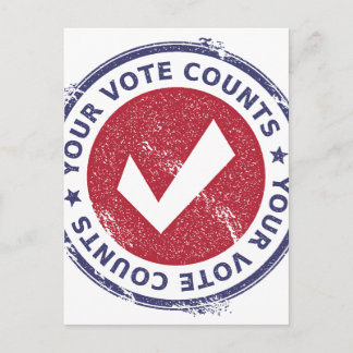 Postal cuenta de votos
