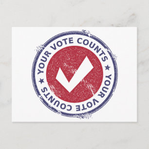 Postal cuenta de votos