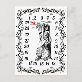 Postal Cuenta regresiva de Navidades de calendario antici