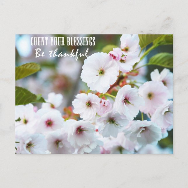 Postal Cuenta tus bendiciones (Anverso)