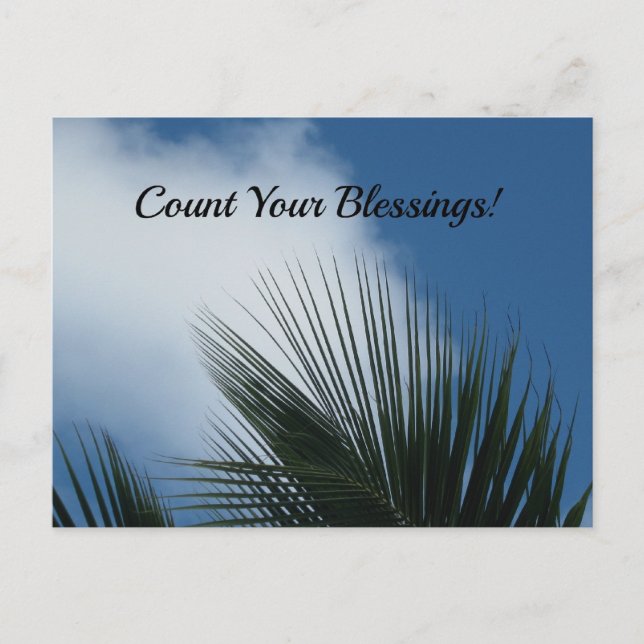 Postal Cuenta tus bendiciones (Anverso)