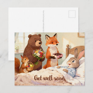 Postal Cuento de Hadas - Animal Enfermo en Casa con Visit