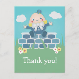 Postal Cuento humpty Dumpty Baby Shower Gracias Postcard