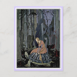 Postal Cuentos de hadas franceses: Blondine y Bonne-Biche