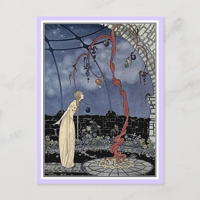 Postal Cuentos de hadas franceses: Violette y Ourson durm (Anverso)