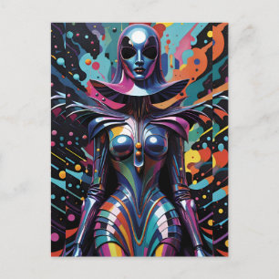 Postal Cuentos de la Monja Cyborg - Arte de Ken Gage