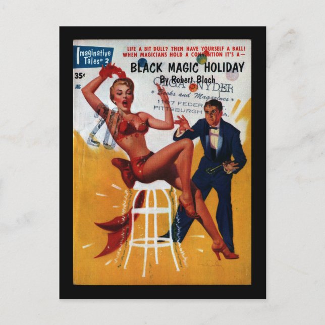 Postal Cuentos imaginativos - Arte Pulp 1955.1 (Anverso)