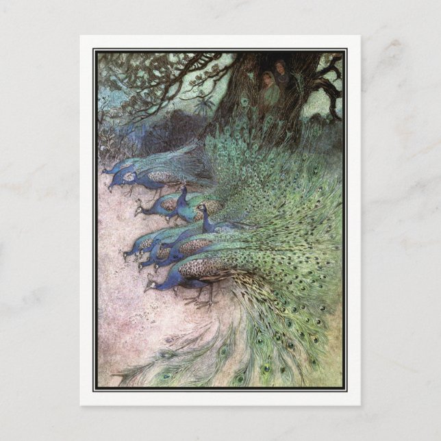 Postal Cuentos populares de Bengala por Warwick Goble (Anverso)