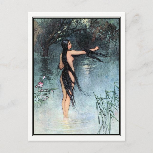 Postal Cuentos populares de Bengala por Warwick Goble (Anverso)