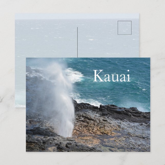 Postal Cuerno de deletreo en Kauai, Hawái (Anverso / Reverso)
