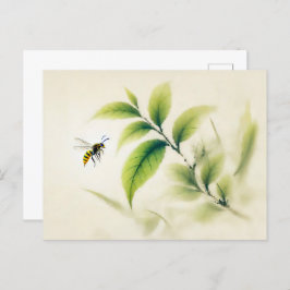 Postal Cuerno de tinta chino en Poster de sucursal