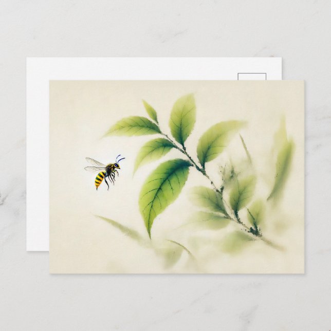 Postal Cuerno de tinta chino en Poster de sucursal (Anverso / Reverso)