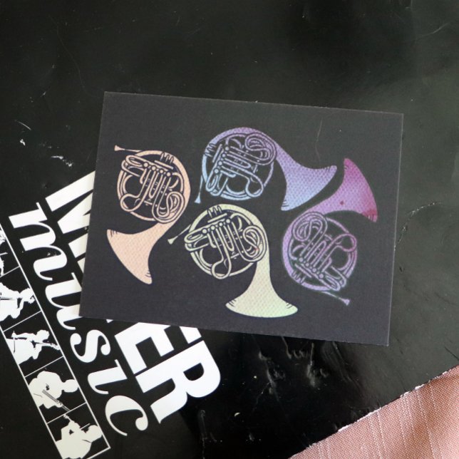 Postal Cuerno francés Arte diseños lindos de cuerno franc (Subido por el creador)