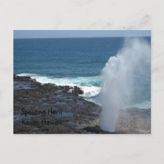 Postal Cuerno que escupe Kauai, Hawái
