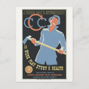 Postal Cuerpo Civil de Conservación: Estudio de Juego de 