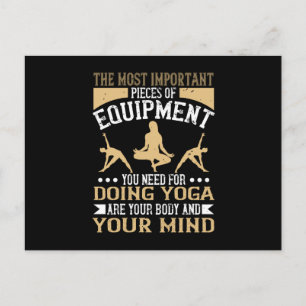 Postal Cuerpo De Yoga Y Mente Son Las Piezas Más Importan